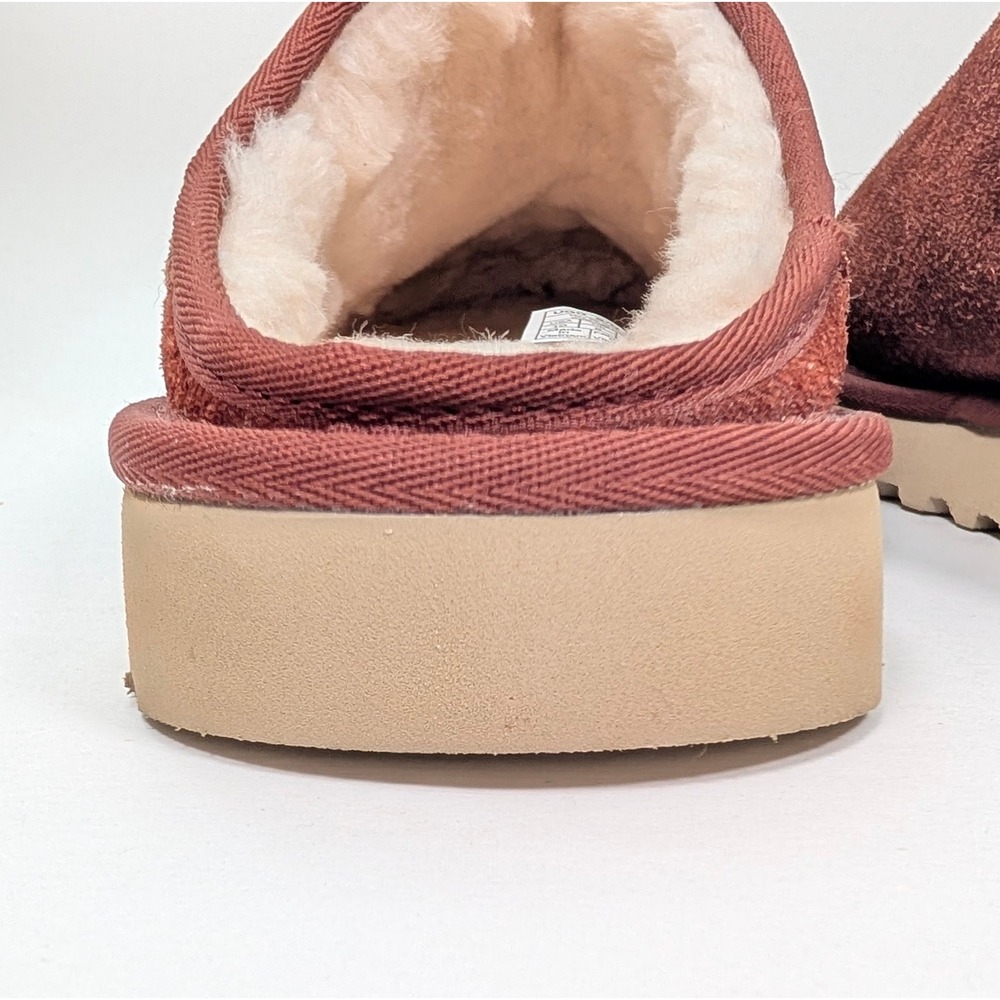 UGG Classic Slipper Burnt Cedar Shaggy Suede Mens 10 Slip On Shoes 1153104 NoBox - Picture 11 of 15